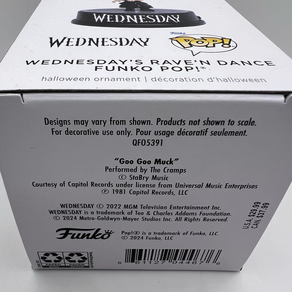 New Hallmark 2024 Wednesday's Rave'N Dance Funko POP!® Musical Ornament NIB - Picture 3 of 3